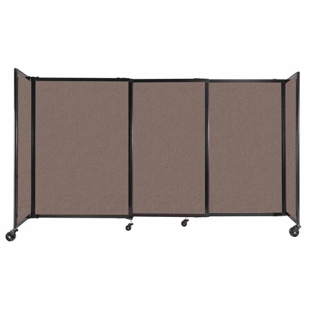 Versare StraightWall Sliding Portable Partition 7'2" x 4' Latte Fabric 1448313